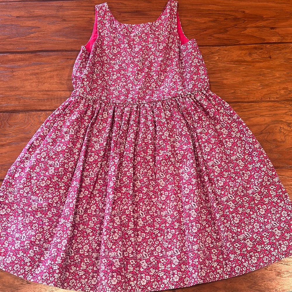 Girls Ralph Lauren Polo sleeveless button-back dress with pockets. Size 6.